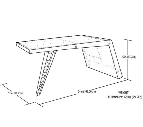 Airfoil Desk | Aluminum