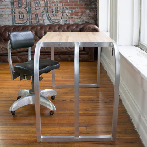 Airframe Desk | Aluminum + Oak