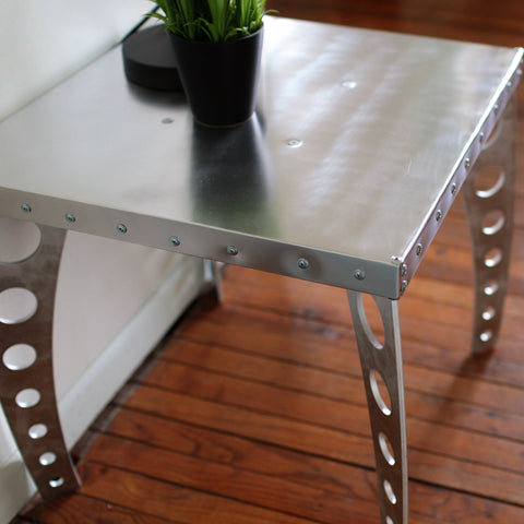Side Table JetSet | Brushed Finish Aluminum