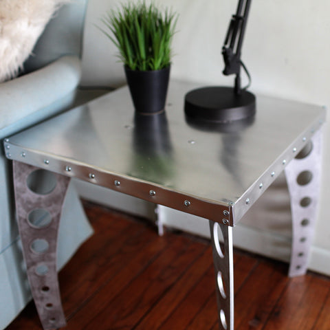 Side Table JetSet | Brushed Finish Aluminum