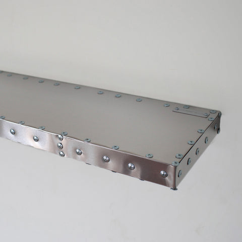 Square Cornered Deco Shelf | Aluminum