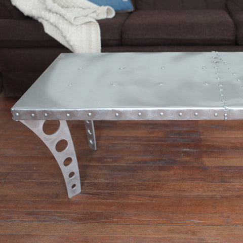 Brushed Finish JetSet Coffee Table | Aluminum
