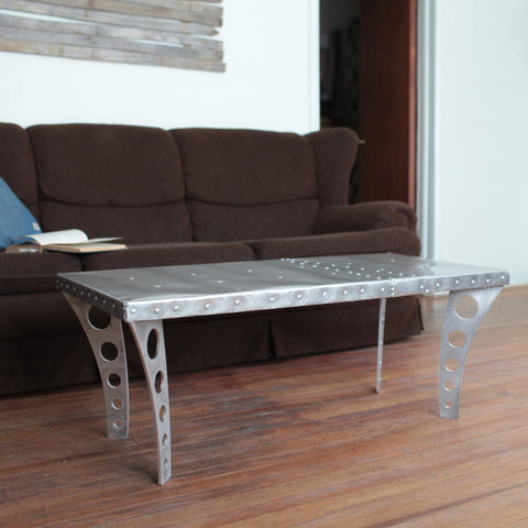Brushed Finish JetSet Coffee Table | Aluminum